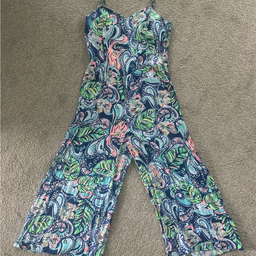 Tropical Print Jumpsuit